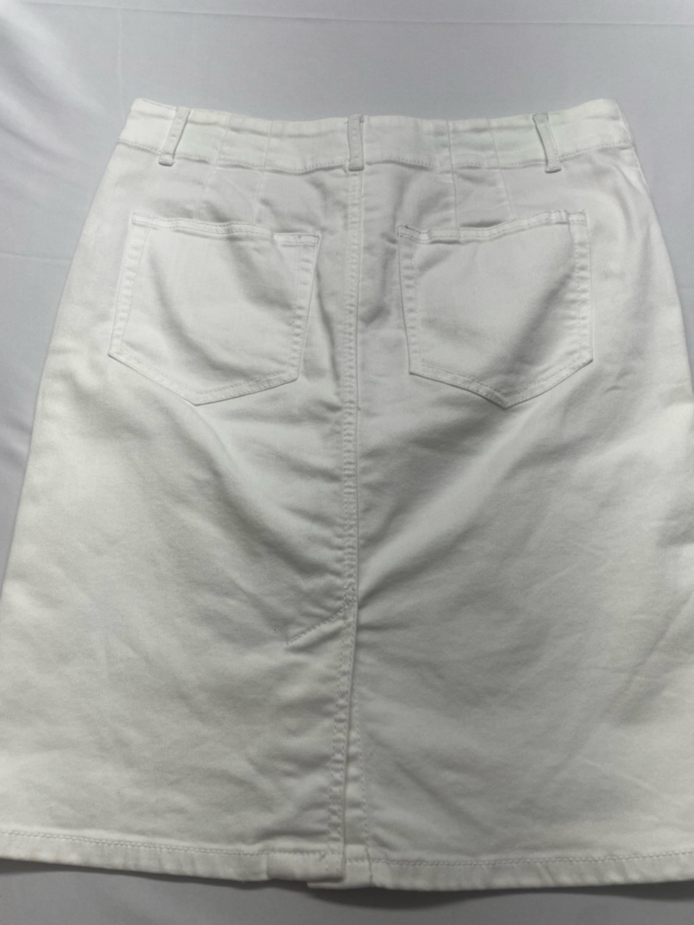 J. Jill White Denim Smooth Fit skirt Size 4 - Picture 7 of 10